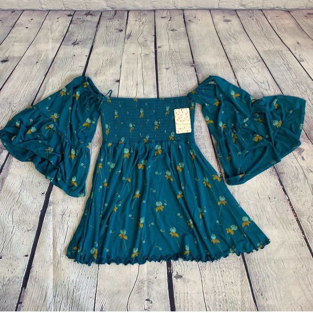 Free people Lana floral tunic top